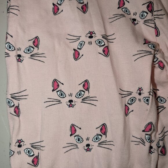 Old Navy Girls Cat Themed Pink Pajama Set Long Sleeves & Pants Size 10 - Picture 3 of 5